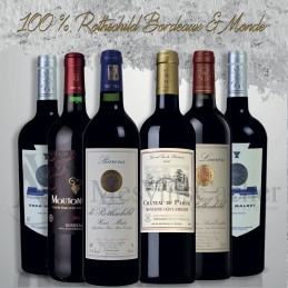 Coffret 100% Rothschild Bordeaux & Monde  X 6 Bouteilles