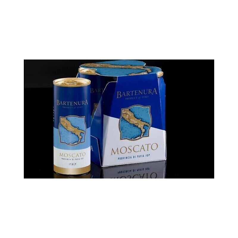 Moscato Bartenura  Canettes en pack de 4 X 250 ml  Nouveauté
