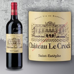Double Magnum Saint Estèphe Château Le Crock 2016 en Plumier Bois 
