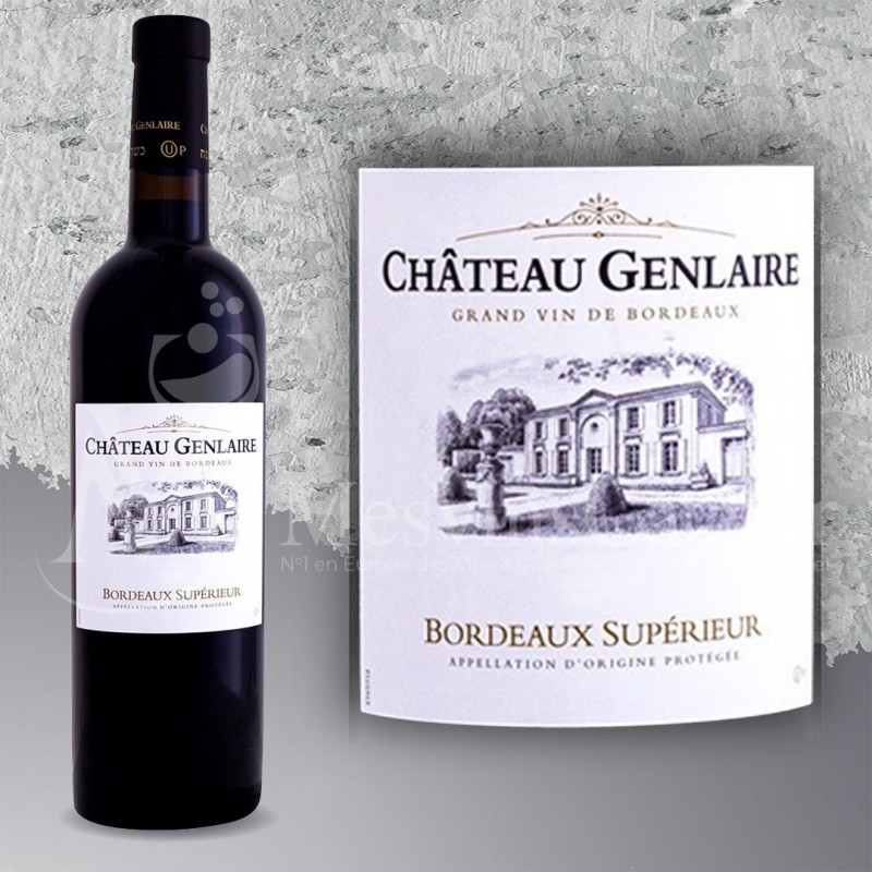 Magnum Bordeaux Supérieur Château Genlaire 2018 en Plumier Bois 