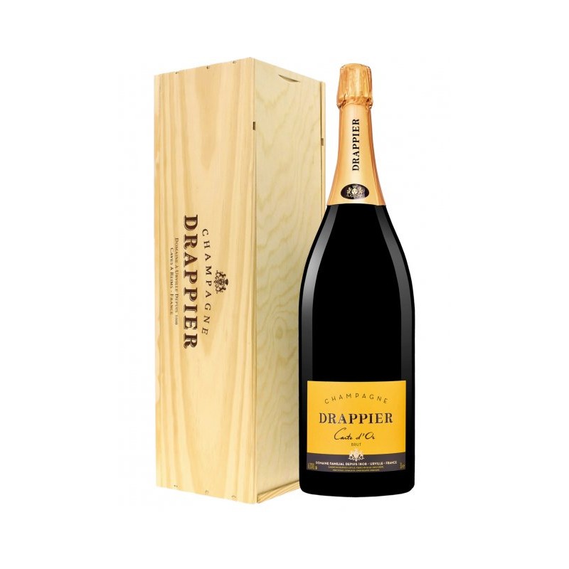 Double Magnum Champagne  Drappier Carte d'Or Brut en Plumiers Bois
